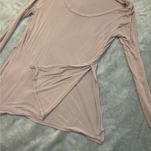 Elegant Women's Long Sleeve Top in Mauve